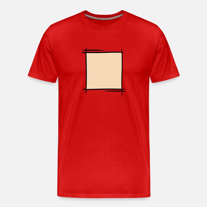 Dekorativer Rahmen. Banner / Bilderrahmen. - Männer Premium Bio T-Shirt - Rot