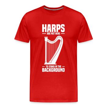 Harfe Instrument - Männer Premium Bio T-Shirt - Rot - Vorne - Damien (186cm)