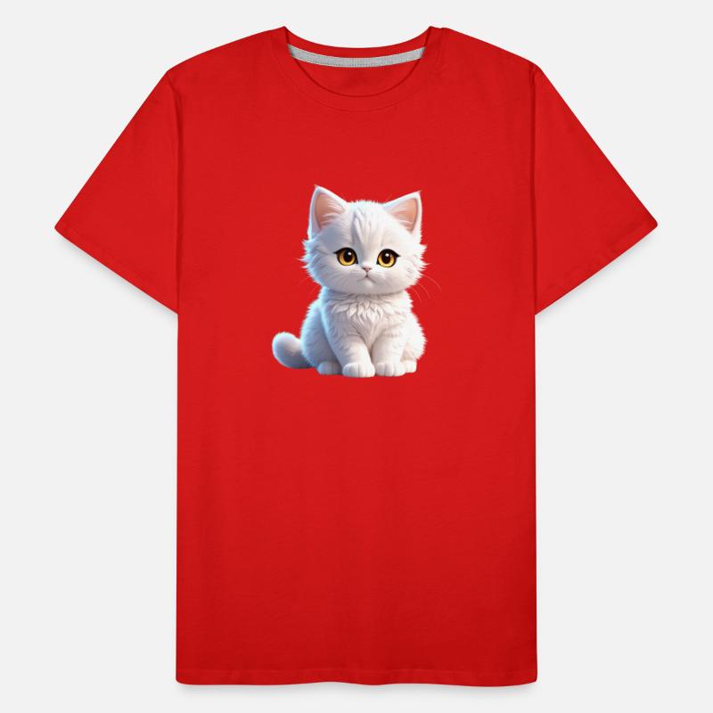 Cute white kitty Men's Premium Organic T-Shirt