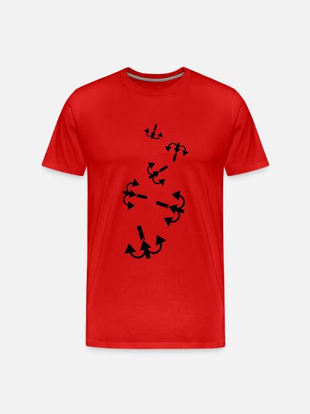 Fishing hook angler icon - Men's Premium Organic T-Shirt - red