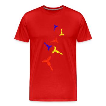 Bratwurst meat icon - Men's Premium Organic T-Shirt - red - Front - Damien (186cm)