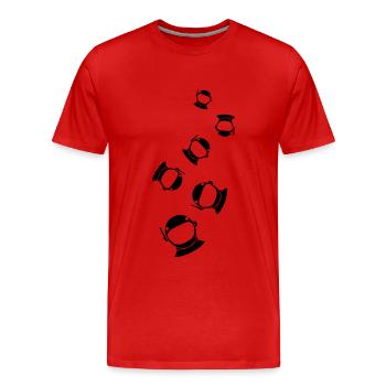 Astronaut icon icon - Men's Premium Organic T-Shirt - red - Front - Damien (186cm)