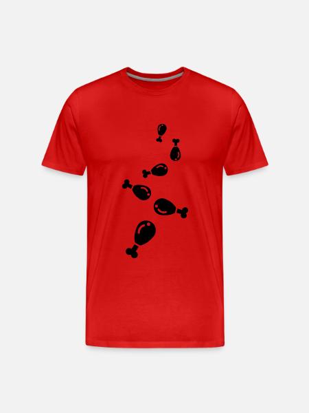 Chicken icon symbol - Men's Premium Organic T-Shirt - red