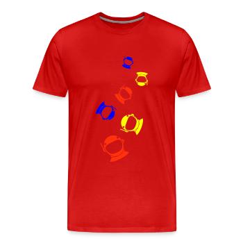 Astronaut icon icon - Men's Premium Organic T-Shirt - red - Front - Damien (186cm)