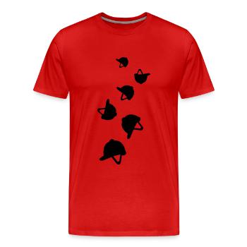 Icône de la cabane Reiter - T-shirt bio Premium Homme - rouge - Devant - Damien (186cm)