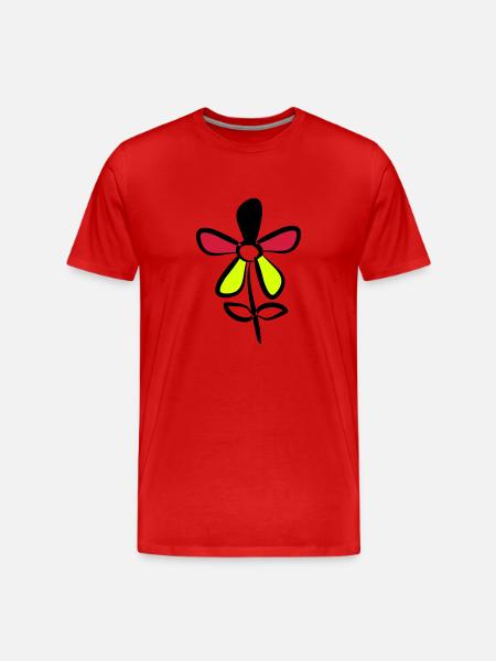 Blume Deutschland - Männer Premium Bio T-Shirt - Rot