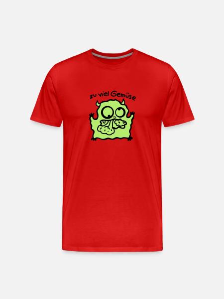 too much vegetables - Men's Premium Organic T-Shirt - red