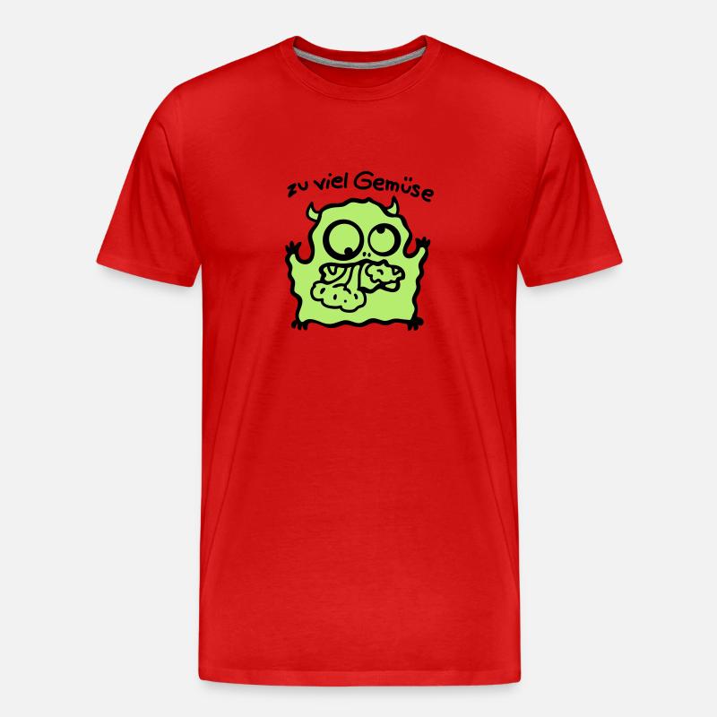 zu viel Gemüse - Männer Premium Bio T-Shirt - Rot