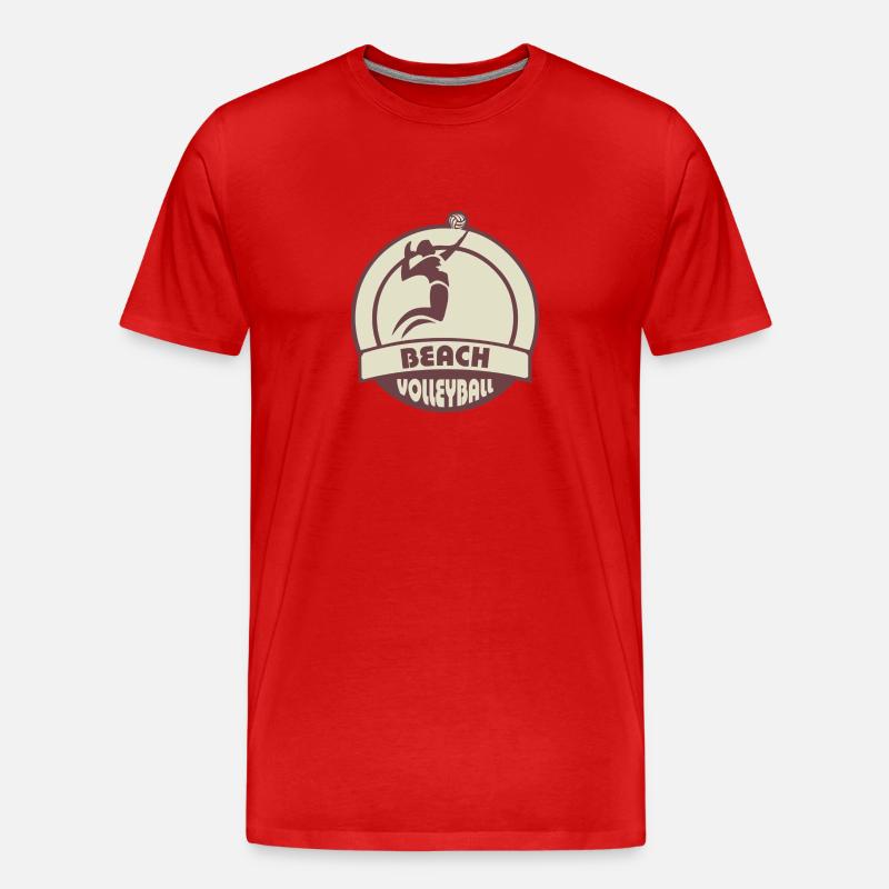beach volleyball - Männer Premium Bio T-Shirt - Rot