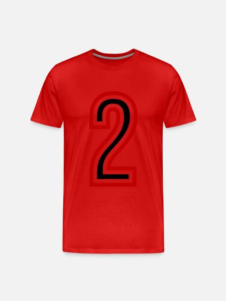 2 Number Years Jersey - Men's Premium Organic T-Shirt - red