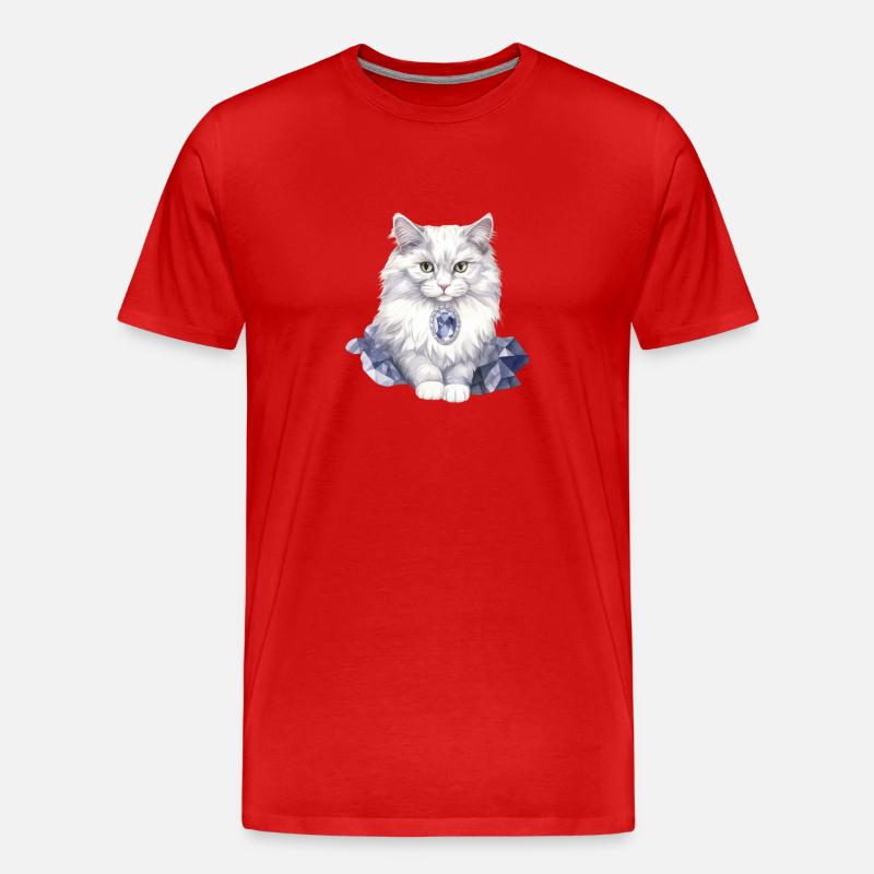 Geburtsstein-Katze Juni - Männer Premium Bio T-Shirt - Rot