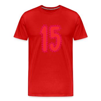 ALLES GUTE ZUM GEBURTSTAG. ALLES GUTE ZUM GEBURTSTAG. JAHRESTAG. - Männer Premium Bio T-Shirt - Rot - Vorne - Damien (186cm)