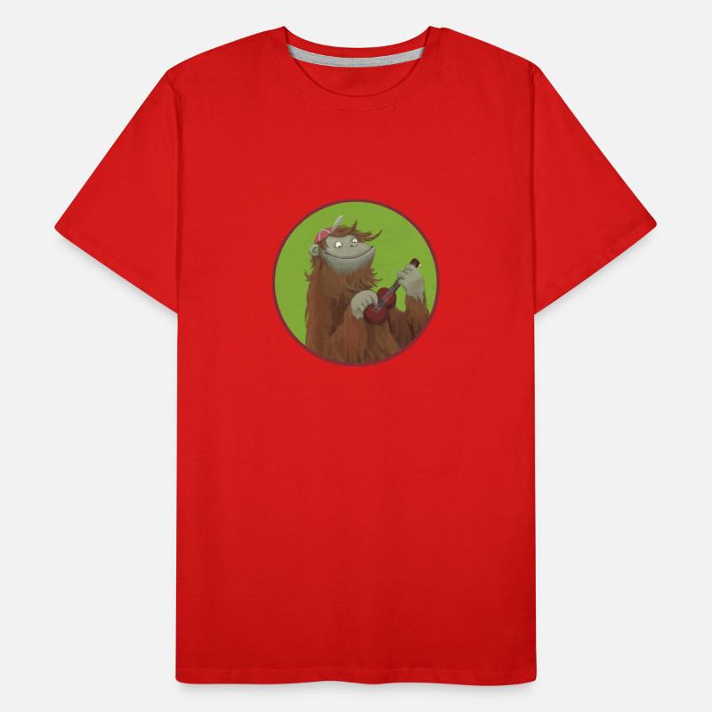 Affe mit Ukulele Männer Premium Bio T-Shirt
