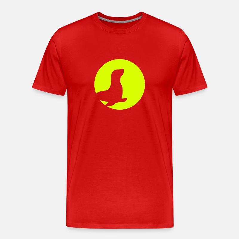 Robbe - Männer Premium Bio T-Shirt - Rot