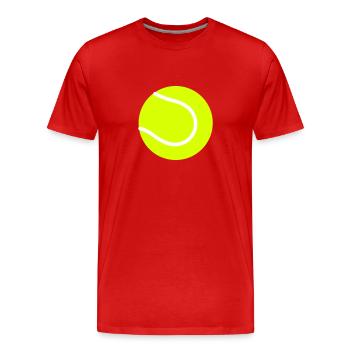 balle de tennis - T-shirt bio Premium Homme - rouge - Devant - Damien (186cm)