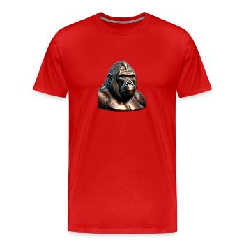 The Bronze Gorilla - Men's Premium Organic T-Shirt - red - Front - Damien (186cm)