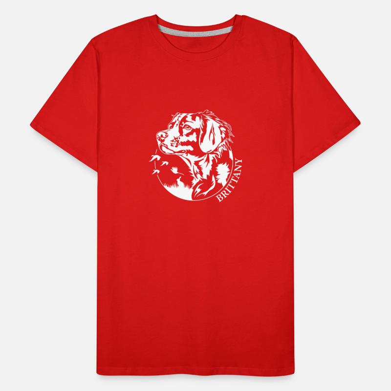 Brittany Jagdhund Jäger Jagdhunde Wilsigns Männer Premium Bio T-Shirt