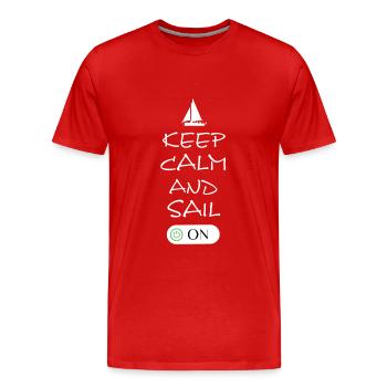 Segeln Kapitän Skipper - Männer Premium Bio T-Shirt - Rot - Vorne - Damien (186cm)