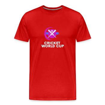 Coupe du monde de cricket : le champ de bataille des champions - T-shirt bio Premium Homme - rouge - Devant - Damien (186cm)
