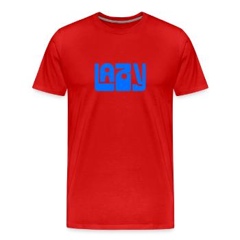 LAZY Vibes – Entspannung zum Anziehen - Männer Premium Bio T-Shirt - Rot - Vorne - Damien (186cm)