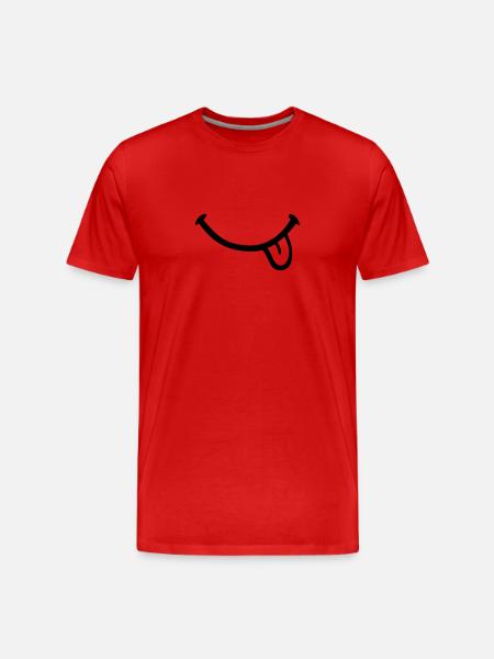 Smiley Langue - T-shirt bio Premium Homme - rouge