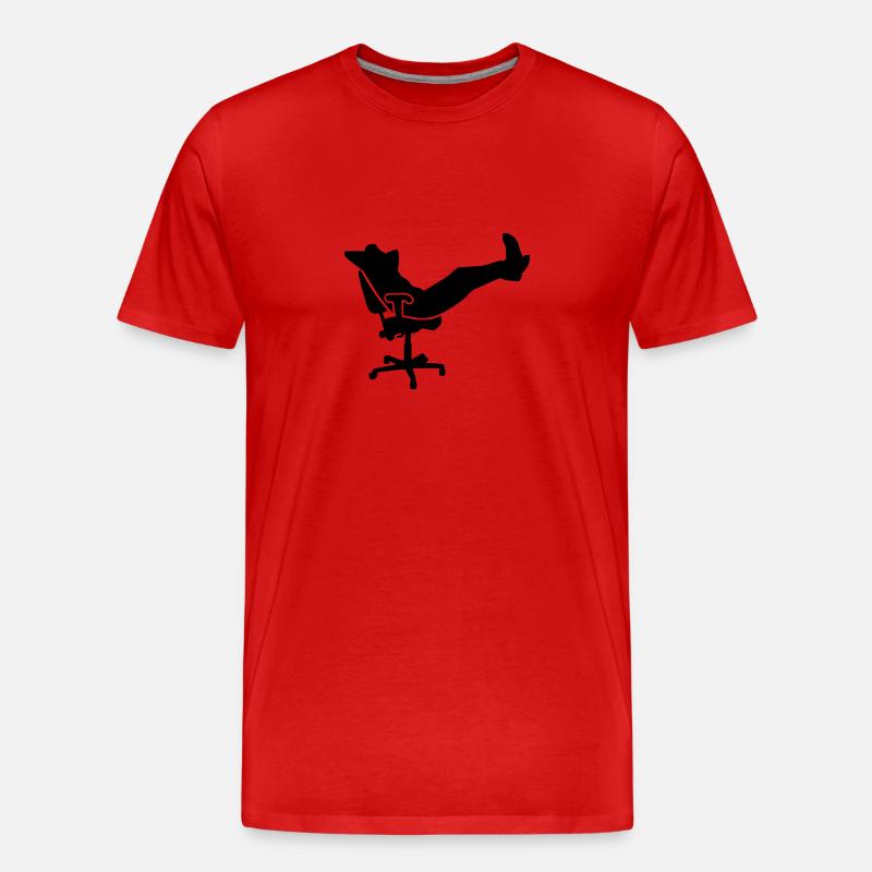 Büro - Männer Premium Bio T-Shirt - Rot