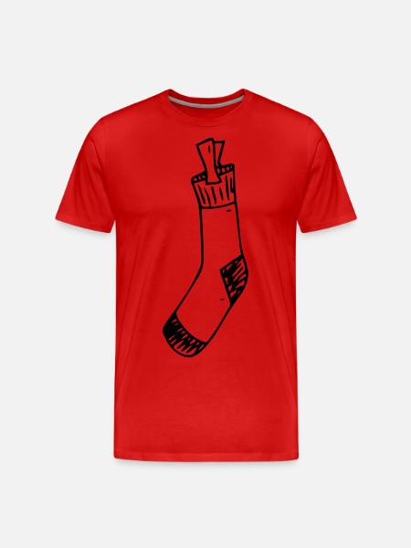 Gamle sok vasketøjsstrømper husmand husmor - Herre Premium T-shirt økologisk - rød