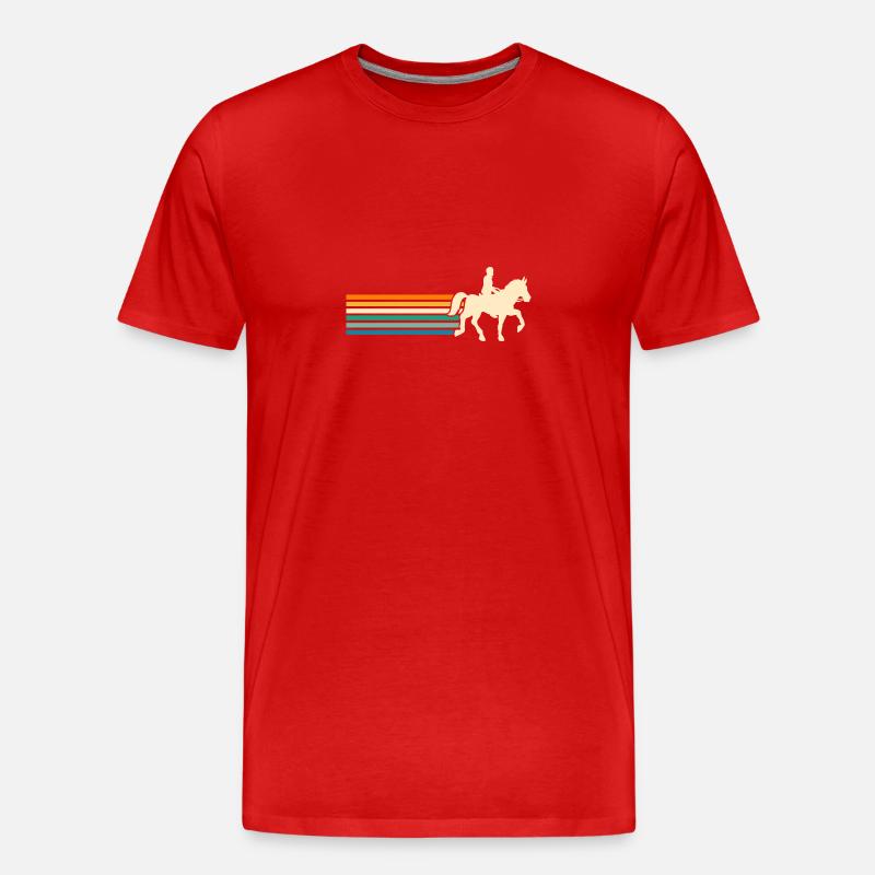 Reiten Pferde - Männer Premium Bio T-Shirt - Rot