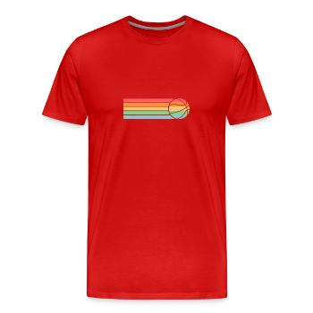 Basketballspieler Basketball - Männer Premium Bio T-Shirt - Rot - Vorne - Damien (186cm)