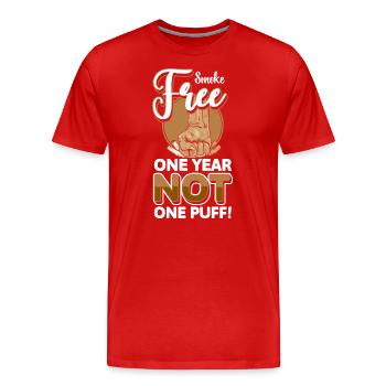 Nicotine discipline addiction - Men's Premium Organic T-Shirt - red - Front - Damien (186cm)
