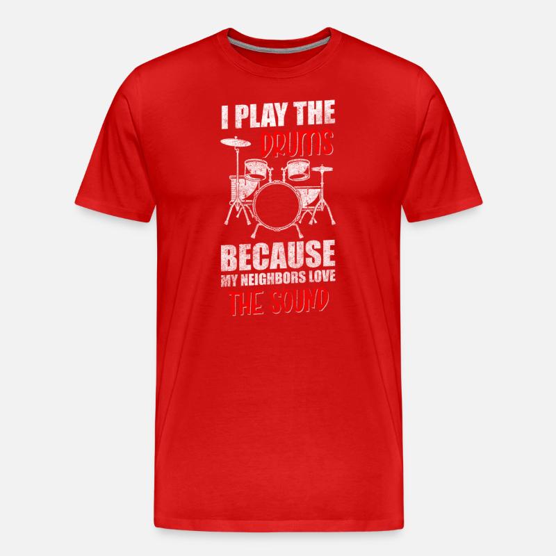 Nachbarn Freundschaft Bier - Männer Premium Bio T-Shirt - Rot