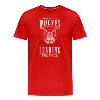 Chef Arbeit Kollege Angestellte - Männer Premium Bio T-Shirt - Rot - Vorne - Damien (186cm)