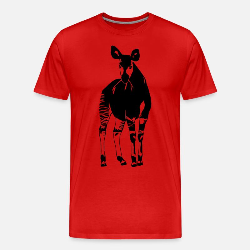 Okapi - Männer Premium Bio T-Shirt - Rot
