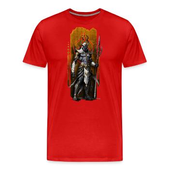 Osiris, Guardian of the Underworld - Men's Premium Organic T-Shirt - red - Front - Damien (186cm)