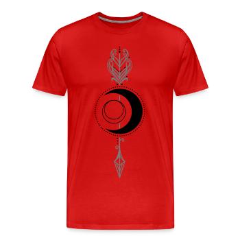 Lune avec flèche Déesse Diana Déesse de la lune - T-shirt bio Premium Homme - rouge - Devant - Damien (186cm)