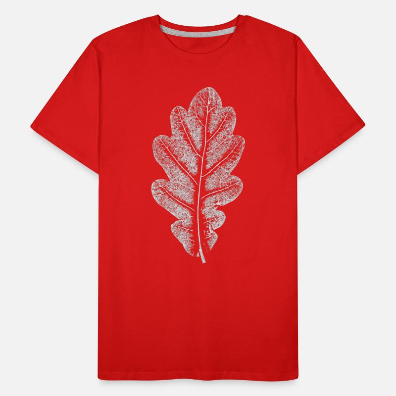Blatt EICHE / Eichenblatt WEISS Männer Premium Bio T-Shirt