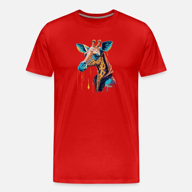 SB Giraffe - Männer Premium Bio T-Shirt - Rot