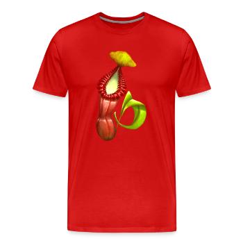 Plantes carnivores Plante de cannelle Nepenthes - T-shirt bio Premium Homme - rouge - Devant - Damien (186cm)