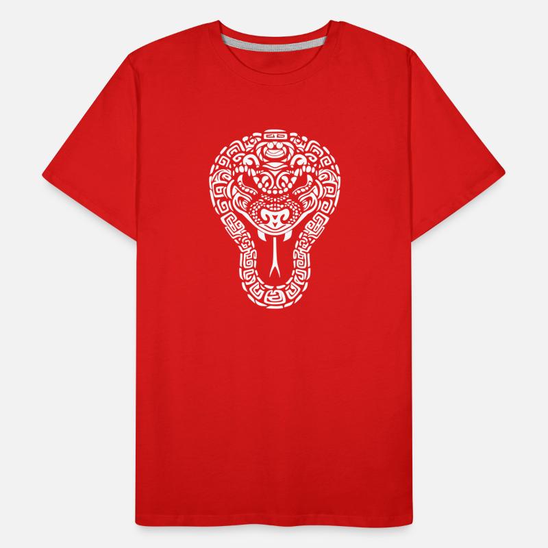 Tête de Serpent - Python Tribal T-shirt bio Premium Homme