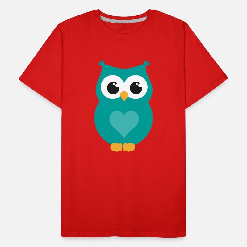 Eule Männer Premium Bio T-Shirt
