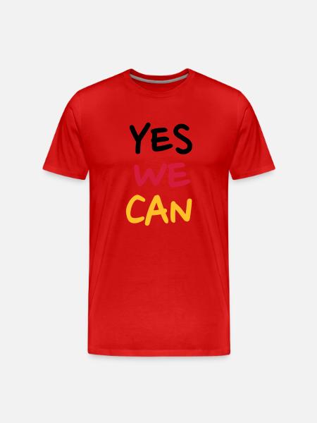 Yes we can - Men's Premium Organic T-Shirt - red