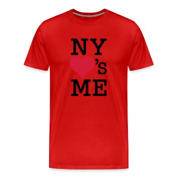 New York NY Loves Me - T-shirt bio Premium Homme - rouge - Devant - Damien (186cm)