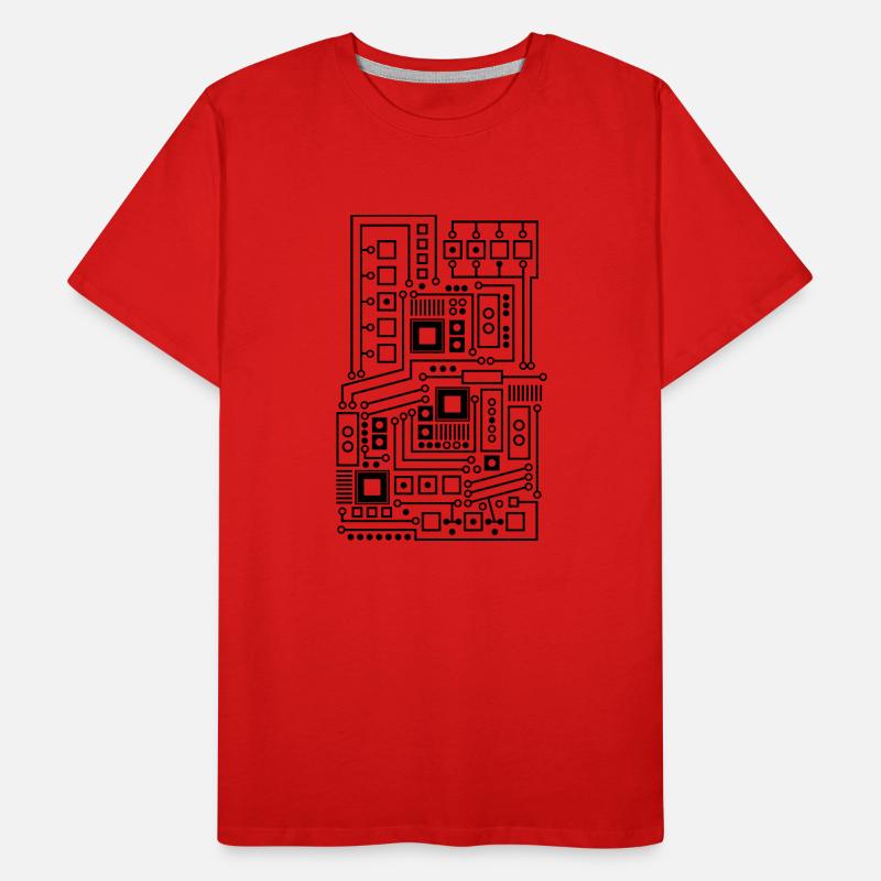 Circuit board pattern technique nerd Men's Premium Organic T-Shirt