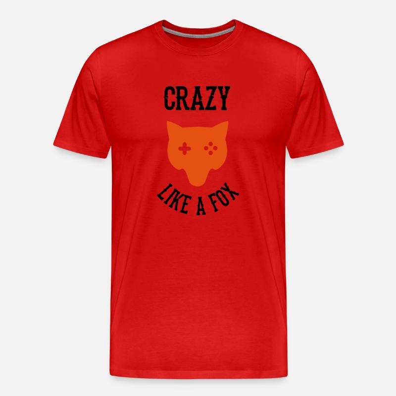 Crazy Like a FOX - Männer Premium Bio T-Shirt - Rot