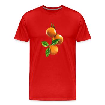Oranges - Men's Premium Organic T-Shirt - red - Front - Damien (186cm)