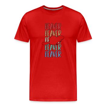 Castor - T-shirt bio Premium Homme - rouge - Devant - Damien (186cm)