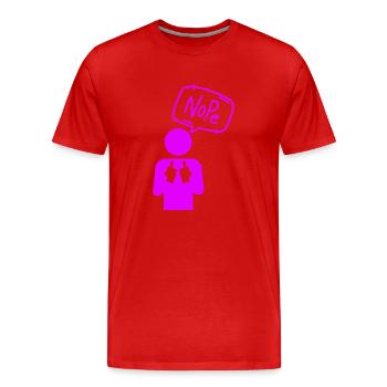 Non - T-shirt bio Premium Homme - rouge - Devant - Damien (186cm)