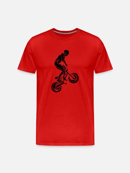BMX Fahrer Triabal - Männer Premium Bio T-Shirt - Rot