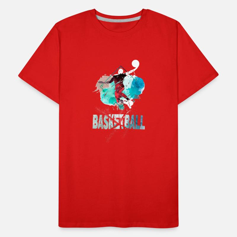 Basketteur Basketteur Dunking Splash Coloré T-shirt bio Premium Homme