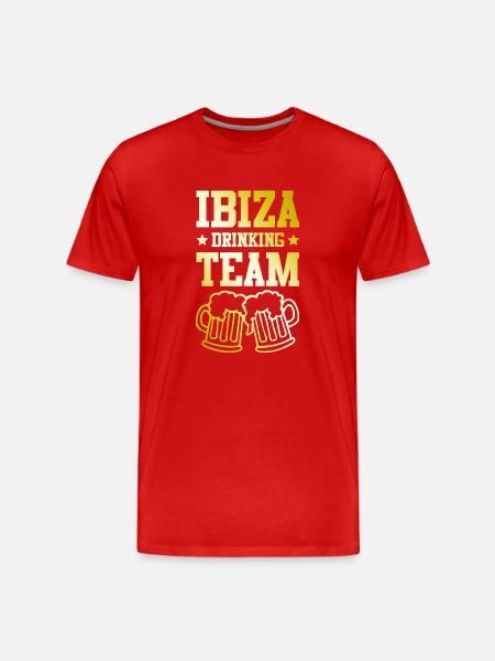 Ibiza Drinking Team - Men's Premium Organic T-Shirt - red
